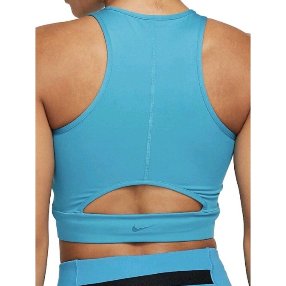 Nike Dri-FIT Buckle Cropped Training Tank Top Women Blue Size Small Athletic - Picture 7 of 8